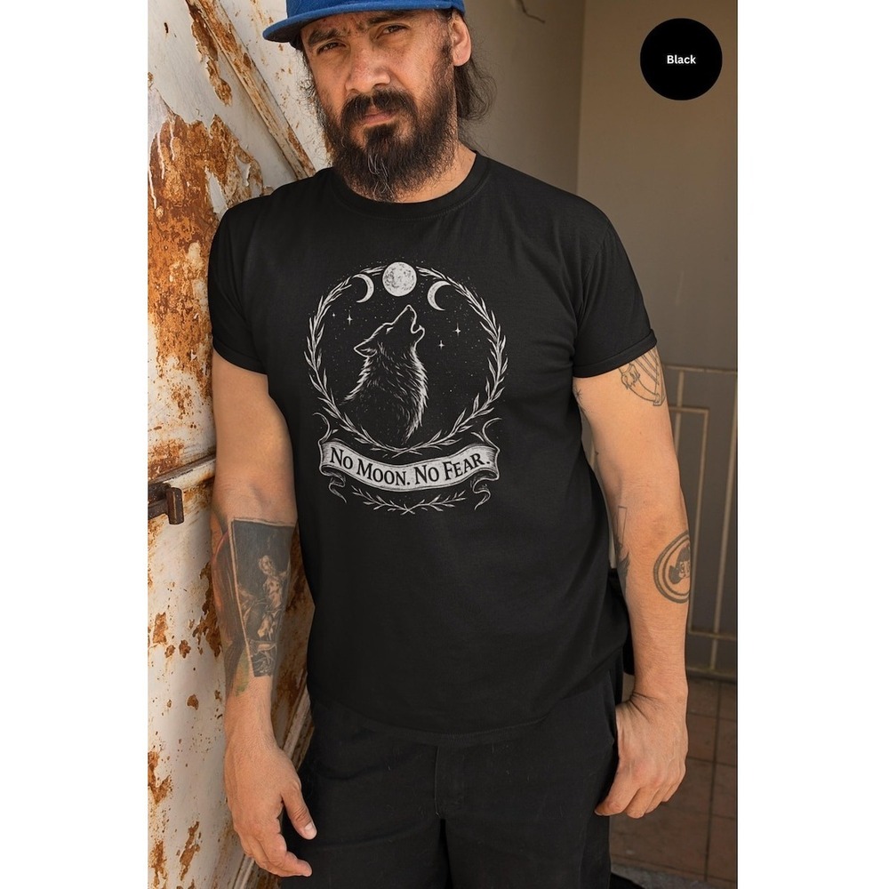 The Witcher Shirt Wolf Howling Graphic Tee